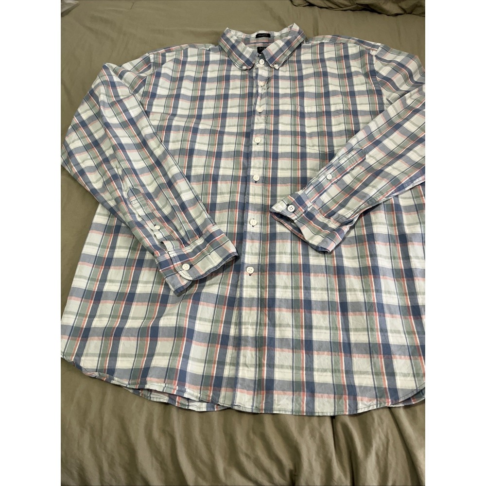 New J Crew Mens Button Down Shirt S Classic Fit Multicolored Madras Pastel